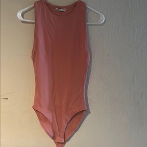 Zara Pink Bodysuit High Neck